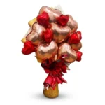 Rose Gold & Red Heart Foil Balloon Bouquet Set | Air Filled & Delivered Inflated | Romantic & Surprise Gift Bouquet - Image 2