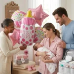 It’s a Girl Bottle Shaped Helium Balloon Set of 5 (Baby Bottle + Welcome Baby Girl + Pink Star Balloons) | Pre-Inflated & Delivered | Baby Shower Decoration - Image 4