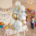 The Elephants in the House New Born Baby Balloon Bouquet Set of 13PC | Helium Filled & Delivered Inflated | Bridal Shower Decoration - Image 2