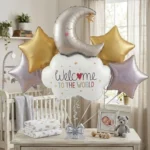 Welcome to The World Baby Arrival Helium Filled Balloon Balloons Set of 5 - Image 3