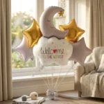 Welcome to The World Baby Arrival Helium Filled Balloon Balloons Set of 5 - Image 2